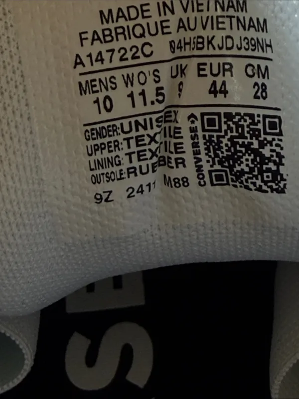 NEW Converse Chuck Taylor All Star Puff Low Top Sneaker White A14722C SZ-11.5 - Image 10