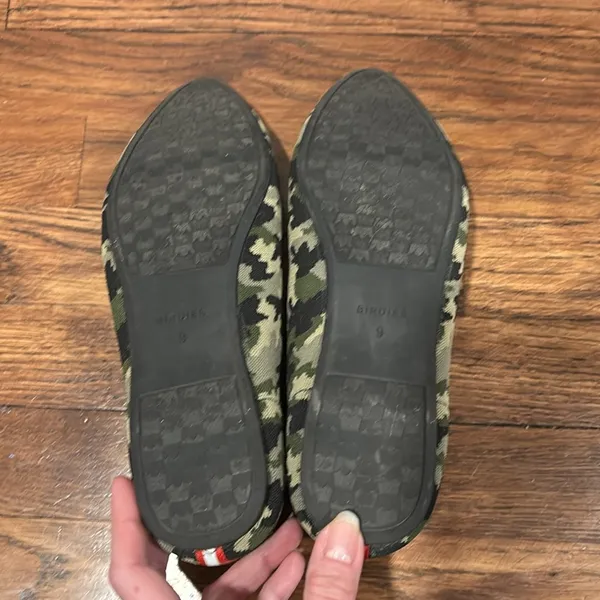 Birdies Blackbird Flat Loafer Shoe Camo Green Point Knit Size 9 - Image 4