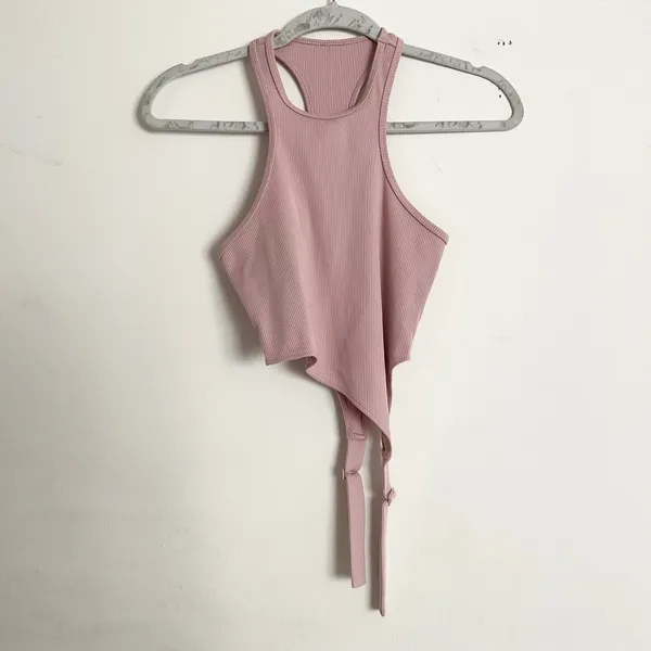 Alo Yoga Alosoft Ribbed Revelation Tank Ballet Pink XS - Image 2