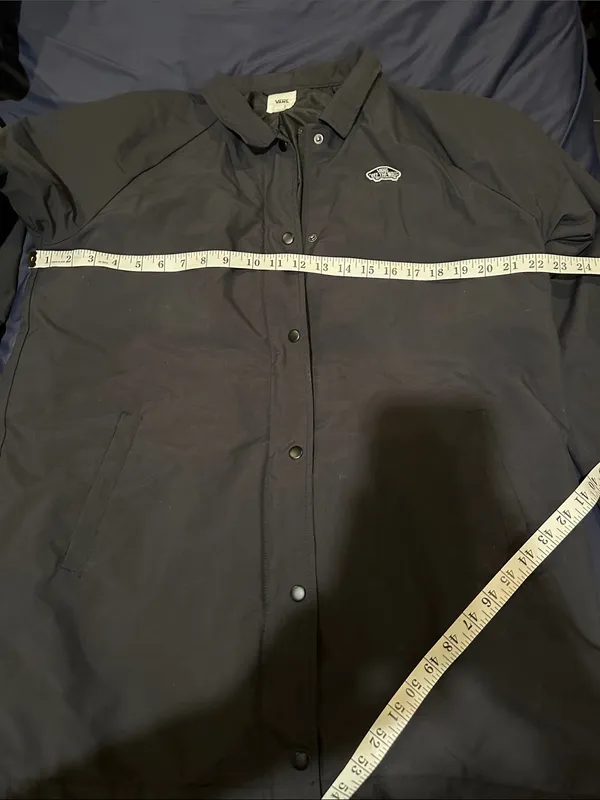 Vans Black Utility Coach Jacket with Logo Patch - Image 6