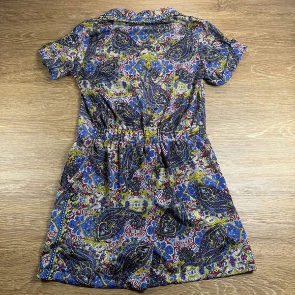 Earthbound Trading Co Romper Women S Paisley Boho Button Front Pockets Festival - Image 13
