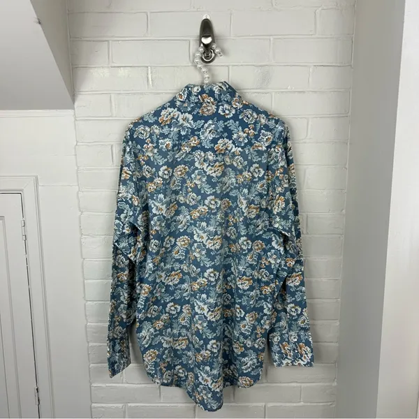 Vintage Sears Authentic Western Wear Pearl Snap Floral Button Down Shirt Size L - Image 11