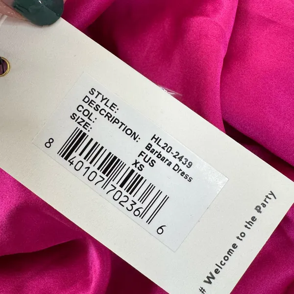 Retrofête Silk Barbara Mini Dress in Orchid Pink size XS NEW $695 - Image 13