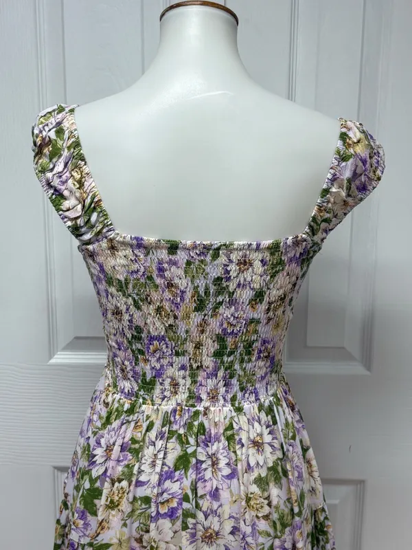 Sky to Moon Purple Floral Mini Dress - Size‎ S. - Image 4