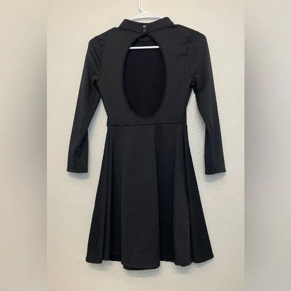 Free People Cutout Open Back Black Mini Dress‎ Size S - Image 5