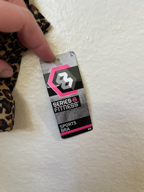 Series 8 Fitness NWT Leopard‎ Print Athletic Sports Bra Size L - Image 3