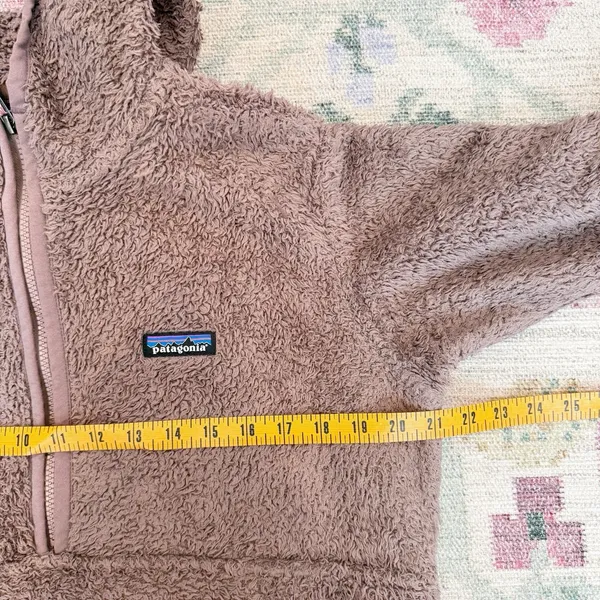 Patagonia Womens Los Gatos 1/4 Zip Up Hoodie Medium Granola Outdoors Brown - Image 4