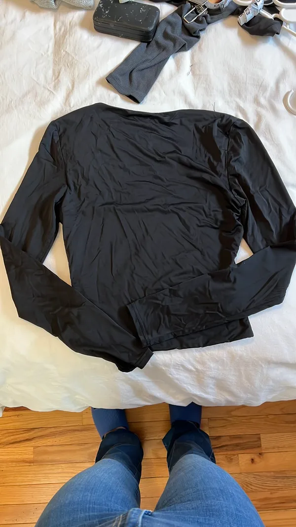 Princess Polly Black Back in Time Long Sleeve Top - Image 6