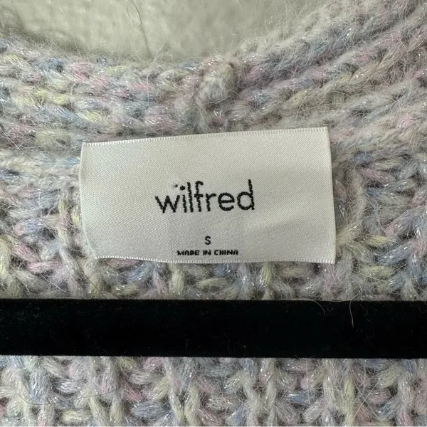 Aritzia Wilfred Pastel Multicolored Cotton Candy Poesy Cardigan Size Small - Image 4