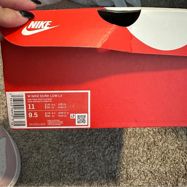 Nike‎ Women’s DUNK LOW LX 'PINK FOAM' Size 11 DV3054-600 - Image 9