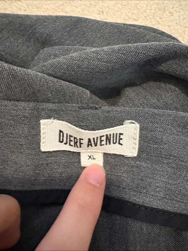 Djerf Avenue Favorite Pants High Rise Wide Leg Pleated Trouser Grey Size XL - Image 6