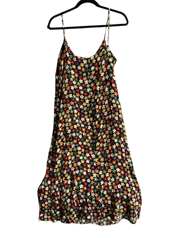 Reformation Floral Slip Dress | Multicolor Daisy Print | Spaghetti Strap - Image 4