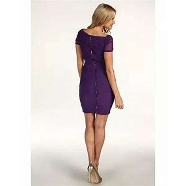 JESSICA SIMPSON Ruched Square Neck Dress - Image 2
