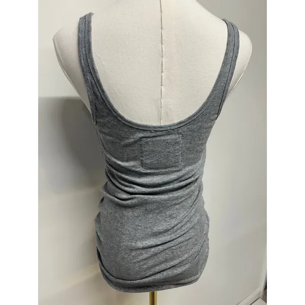 Abercrombie Y2K Gray Rosette Tank Long Coquette Ribbed Large‎ Bella Swan Elena - Image 3