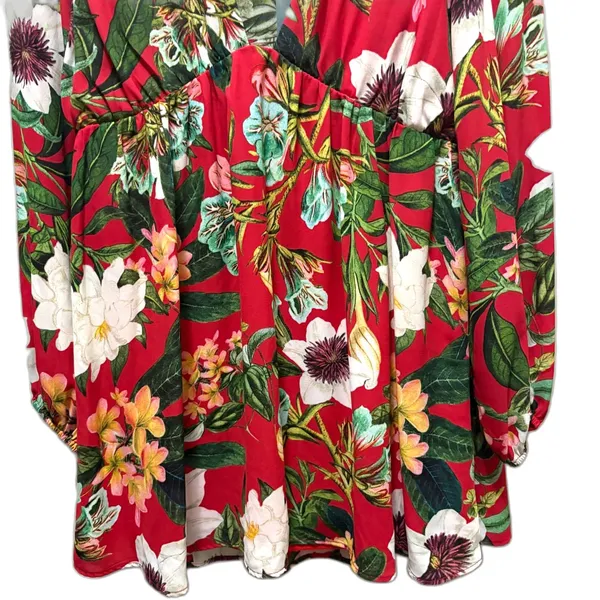 NWT Show Me Your Mumu Dakota Babydoll Dress Tea Garden Red Floral Size‎ Small - Image 4