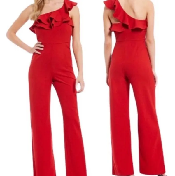 Gianni Bini Red One Shoulder Jumper - Image 4