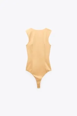 ZARA Bodysuit Mustard Yellow - Image 4