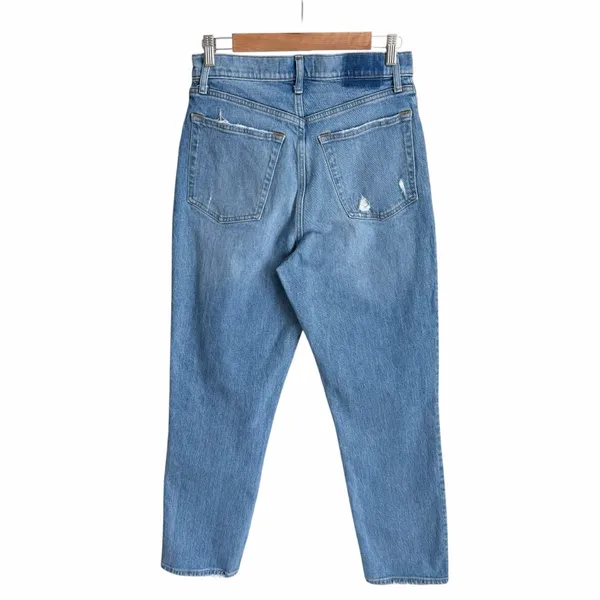 Abercrombie & Fitch The 90s Straight Ultra High Rise Criss Cross Jeans Size 30 - Image 7