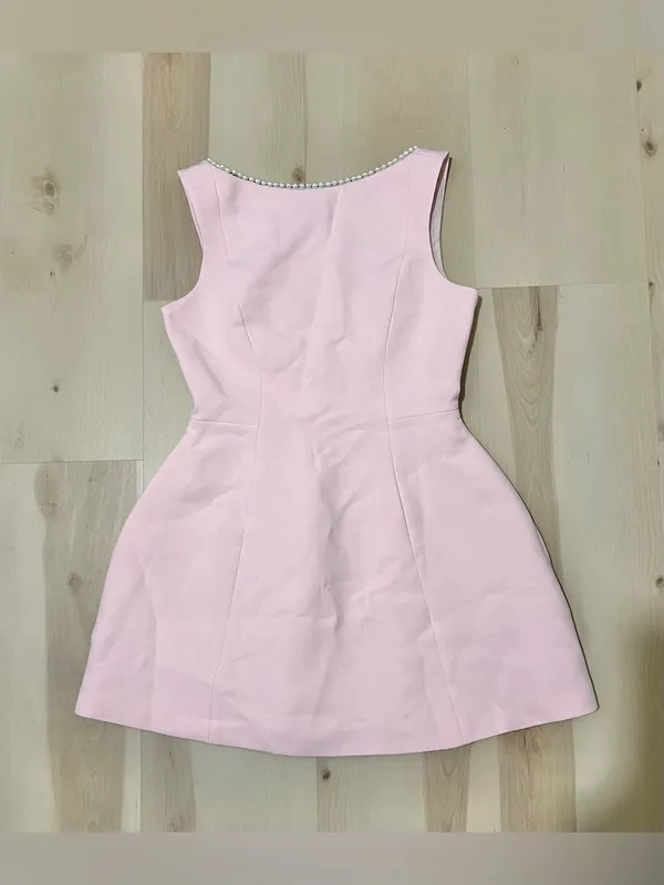 Babyboo NWT Women Medium Blush Pink Mini Dress Soft Girl Romantic Coquette Chic - Image 8