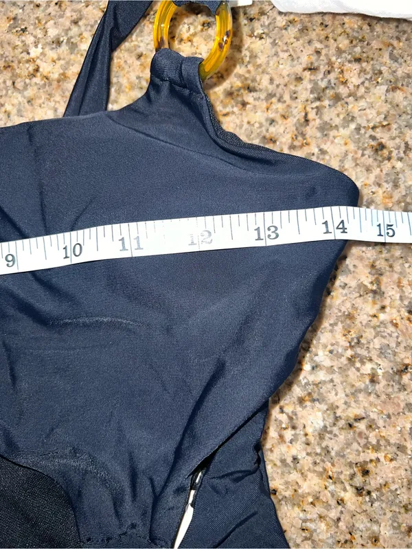 Commense NWT Black Ring Detail Cutout One Piece Swimsuit Size S Sold Out - Image 5