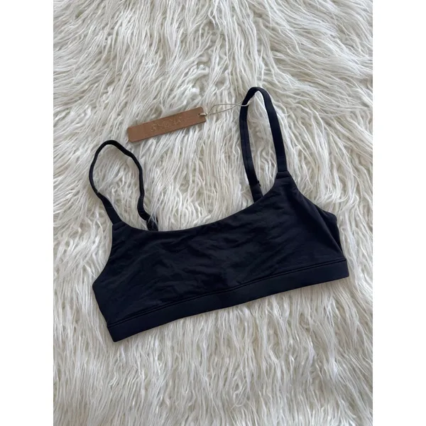 Skims Fits Everybody Scoop Neck Bralette Onyx Size XS - Image 3