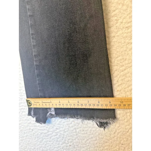 Dear John Rosie Flare‎ Jeans Womens 28 Raw Hem Distressed Black Whimsygoth - Image 9