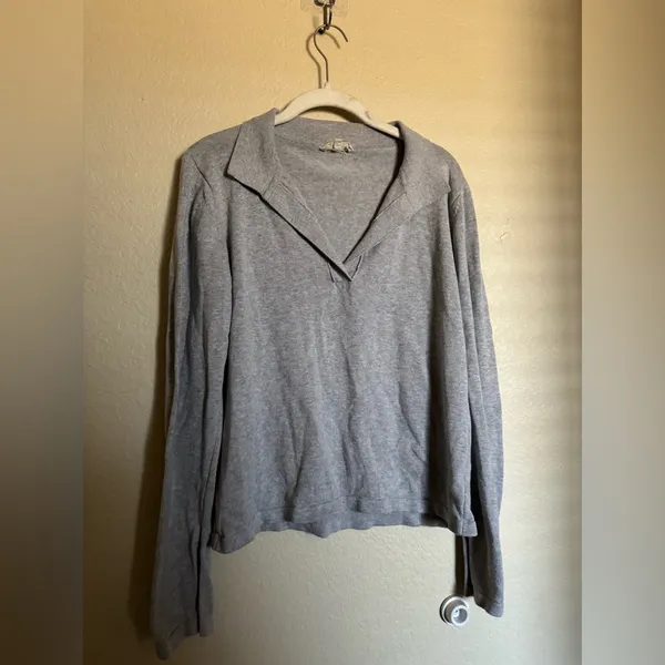 Djerf Avenue Getaway Top Sz Small Grey Polo‎ Style - Image 3
