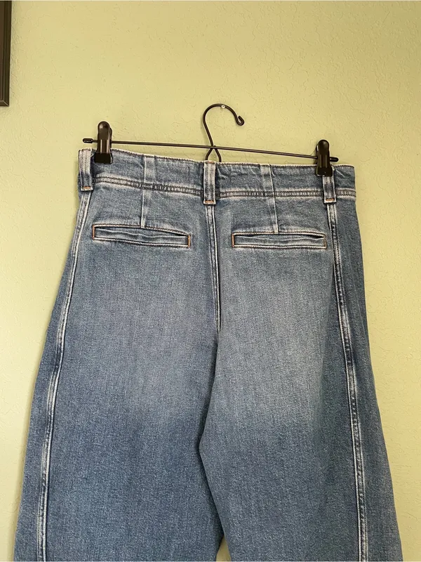 Madewell Tapered Denim Trousers Size 27 Calvert Wash Comfort Stretch High Rise - Image 11