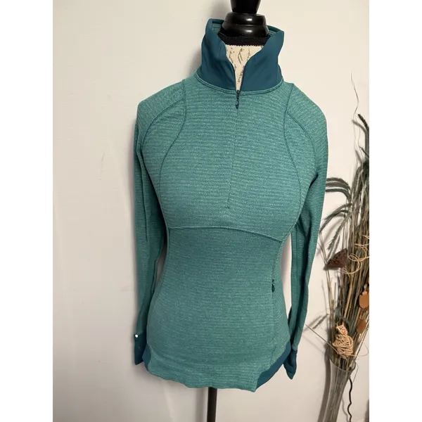 Lululemon || Runderful‎ 1/2 Zip Pullover Long Sleeve Hunter Green Forage Teal 4 - Image 2