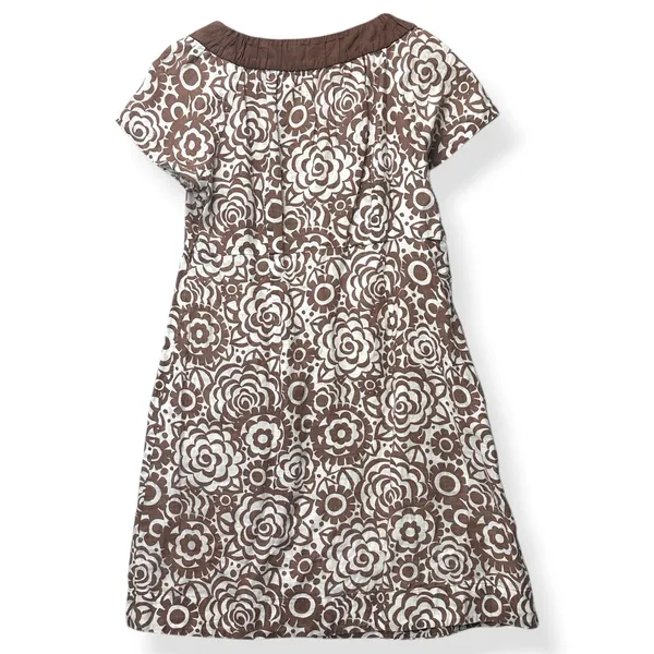 Boden A-Line Dress Linen Brown Floral Boho Retro Cottagecore Preppy Womens 8 - Image 3