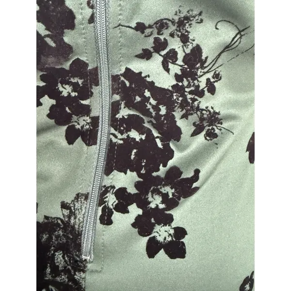 Windsor Women’s Green Velvet Floral Whimsigoth Dress Goth Grunge Stretch Size S NWT - Image 7