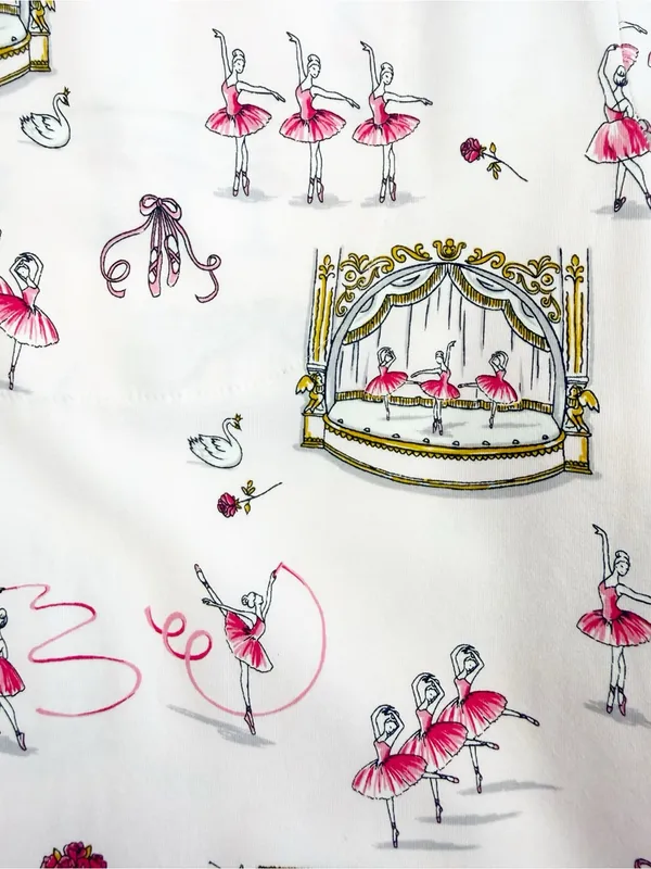 BedHead Swan Lake Short Sleeve Classic Stretch Jersey Cropped Pajama Set Ballet - Image 12