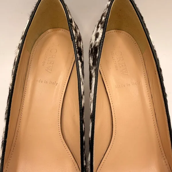 J.Crew Collection Made in Italy Calf Hair Animal Print Kitten Heel Pumps Size 7 - Image 5