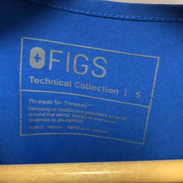 Figs Women's V-Neck Scrub Top in Royal Blue - Image 5