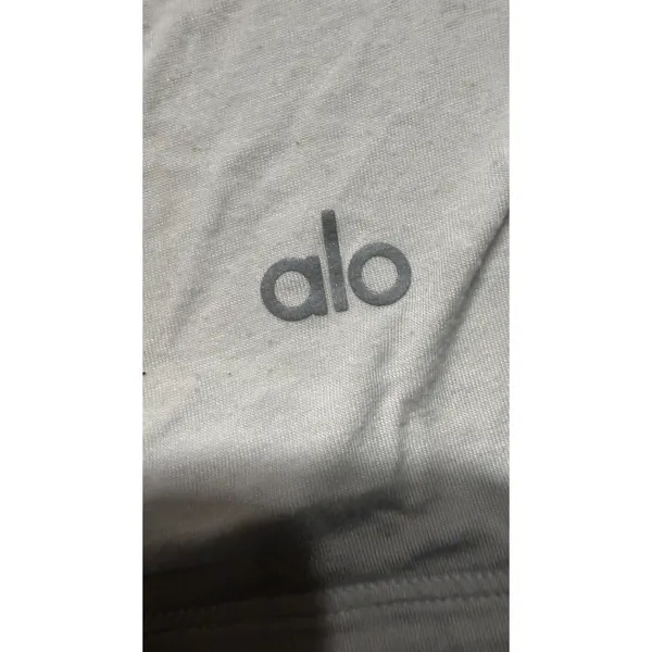 Alo Yoga Womens White Short Sleeve Relaxed Fit Crew Neck Activewear T-Shirt S - Image 4