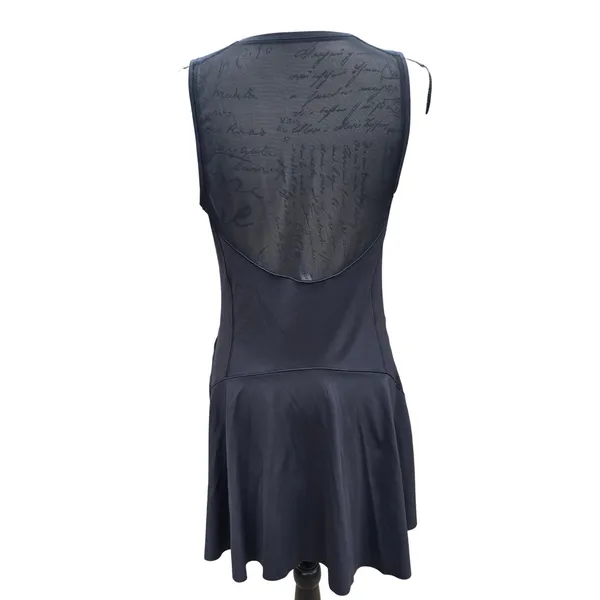 Athleta Match Point Tennis Dress Black Mesh Racerback Quarter Zip‎ Pockets M - Image 5