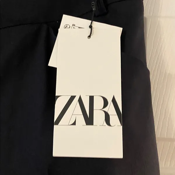 Zara Wool Blend Elegant Black Trousers size M inseam 32” waist 32” brand new - Image 4