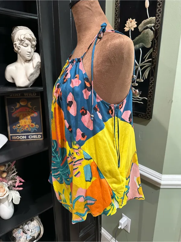 Monsoon Tropical Boho Floral Tank Top – Size Medium (NWT) - Image 5