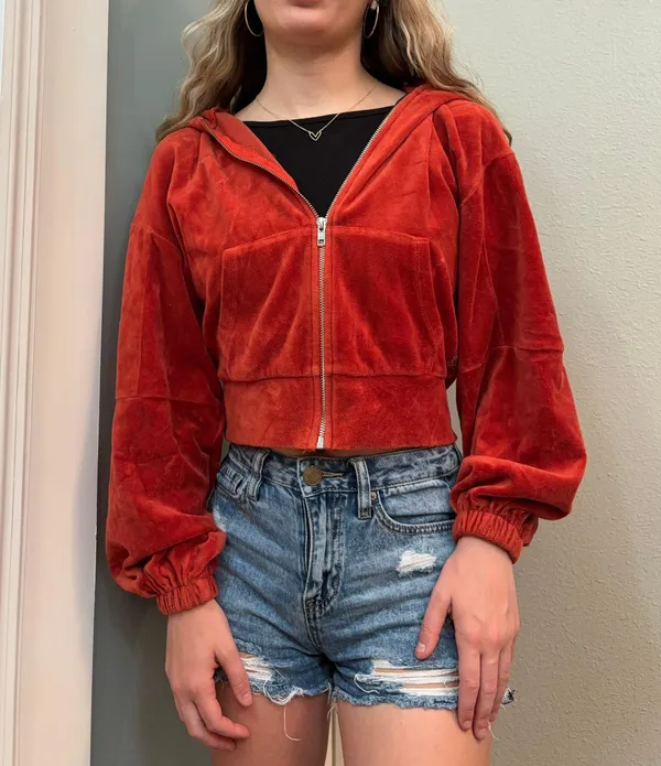 Zip-Up Cropped Jacket - Image 4