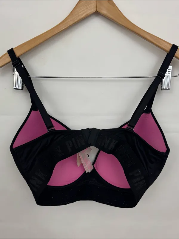 Victoria's Secret PINK wear everywhere wireless push up black Bra 34D - Image 3