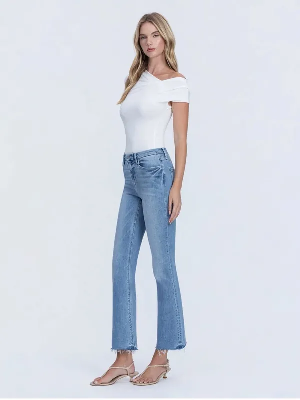 Vervet "Pleasantly" Kick Flare Jean High-Rise Relaxed Fit Ankle Length Size 30 - Image 3