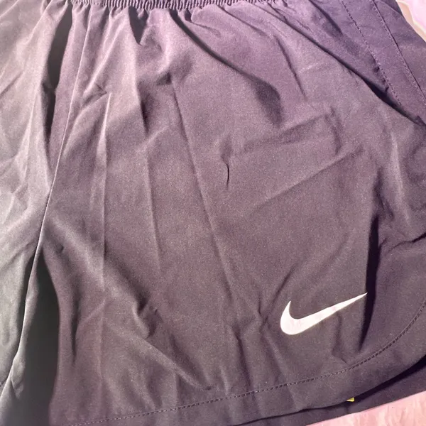 Nike Black Shorts with Neon Yellow Interior - Image 6