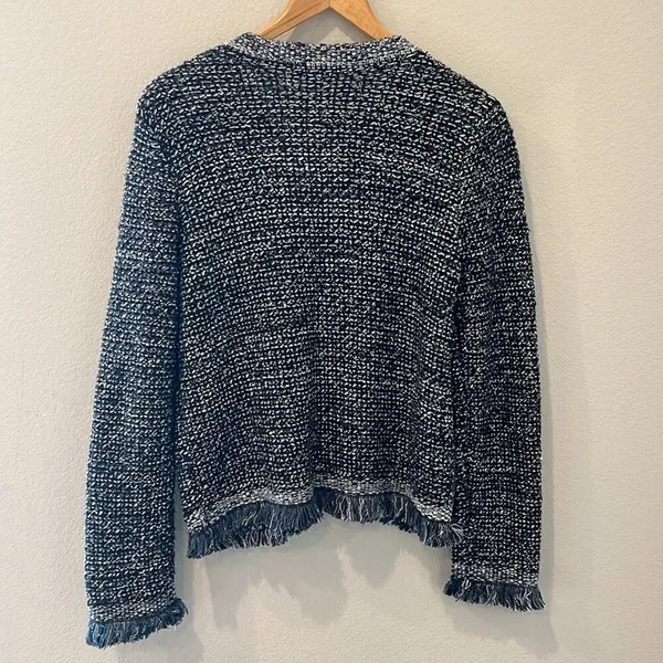 Ann Taylor Metallic Knit Sweater Blazer | Size Small - Image 5