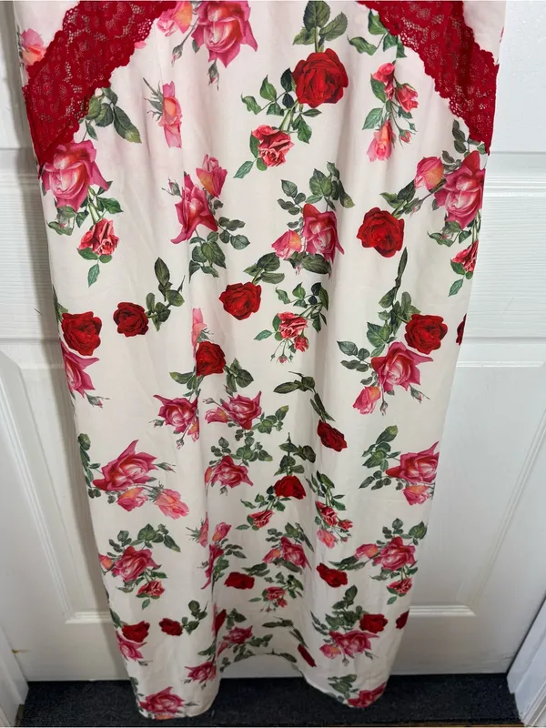 Peppermayo Aoifie Maxi Dress Size XL Ivory Bloom Floral Lace Low Back Evening - Image 10