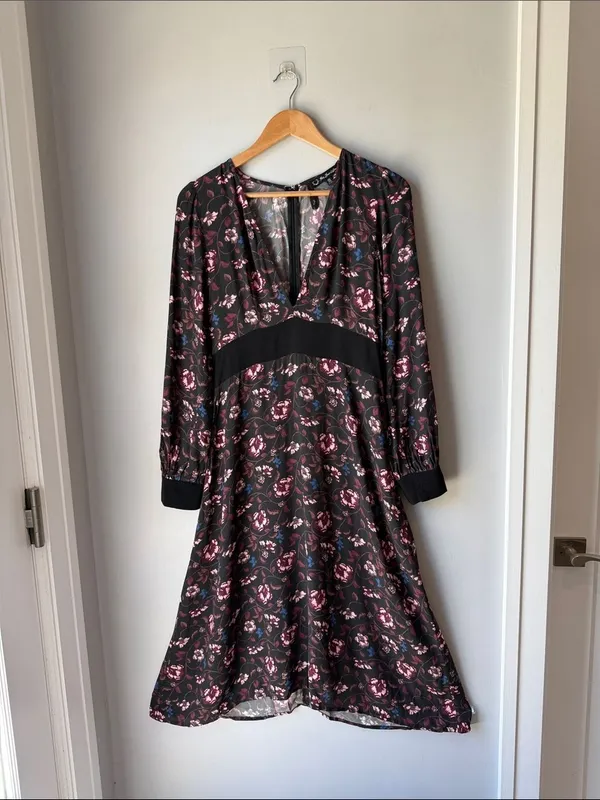 For Love & Lemons Floral Long Sleeve Midi Dress - Image 2