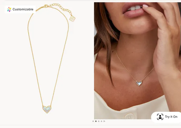 Kendra Scott gold iridescent heart Necklace - Image 5