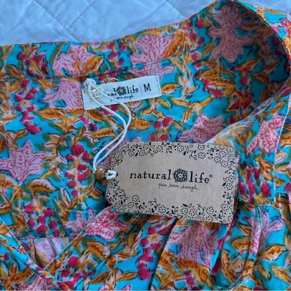 Natural Life Dara V-Neck Long Sleeve Tunic Dress NWT Medium - Image 3