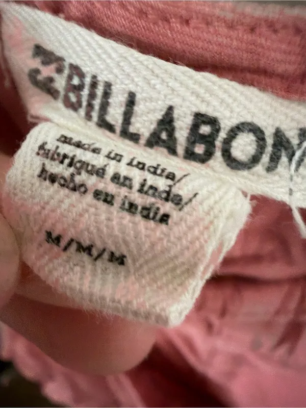 🪸Billabong Wild Pursuit Pink Romper Shorts Overalls Jumper Bibs🪸 ~medium - Image 7