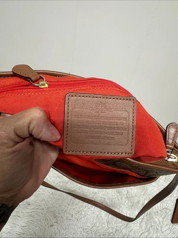Coach Varsity Stripe Large File Rowan Crossbody Bag Purse - Image 15