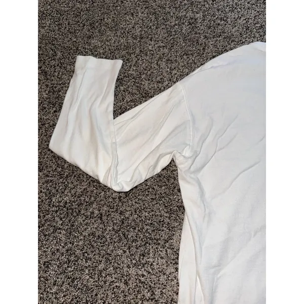 Old Navy Women's White Vintage Tee Long Sleeve Tee Size Small - Image 8